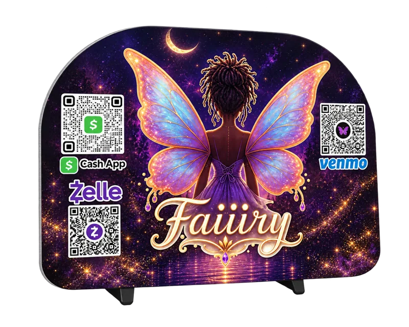 Faiiiry Mobile Bartender custom tabletop PayMe board — Bartenders & Drink Vendors
